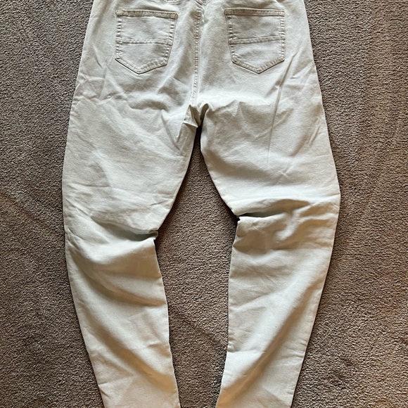 AMERICAN BAZI Brand drawstring pull-up distress light DENIM pants. - Picture 3 of 4